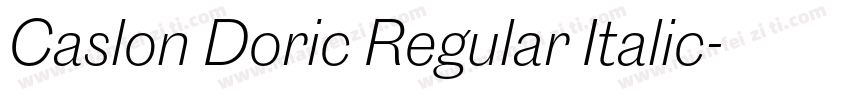 Caslon Doric Regular Italic字体转换